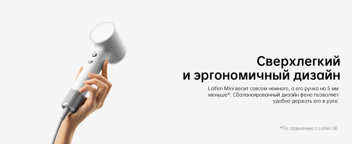 Laifen Mini (белый) Сверхлегкий и эргономичный дизайн
