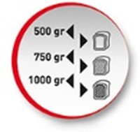 Хлебопечка MOULINEX OW210130 Хлебопечка MOULINEX OW210130: цветовой уровень зажарки корочки