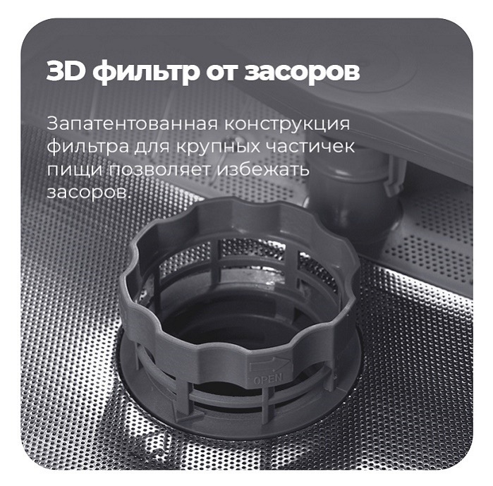 Посудомоечная машина MAUNFELD MLP-12IM 3D фильтр от засоров