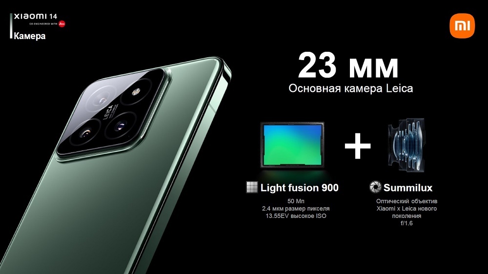 Xiaomi 14 12GB/512GB Black EU Камера