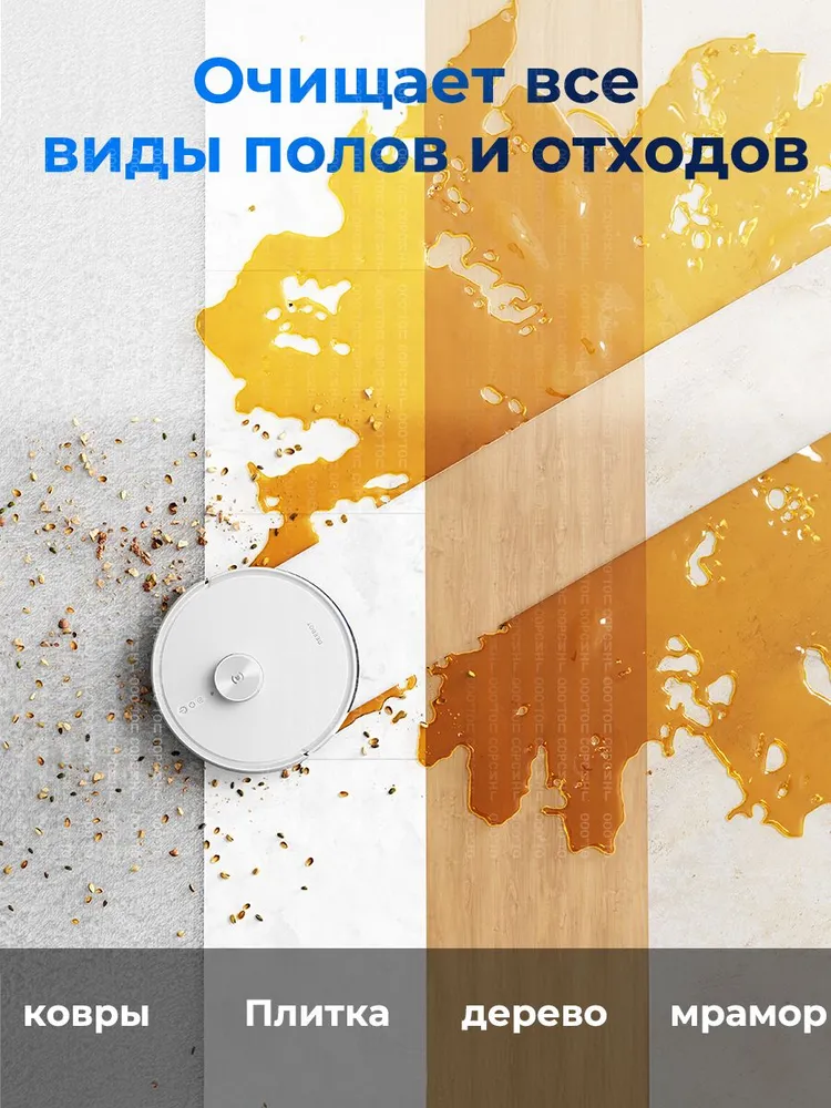 Робот-пылесос Ecovacs Deebot Y1 Pro очищает все виды полов