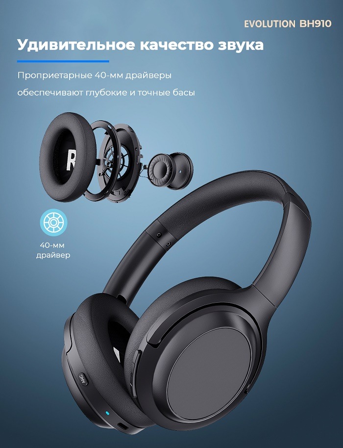 Беспроводные наушники EVOLUTION BH910 Удивительное качество звука