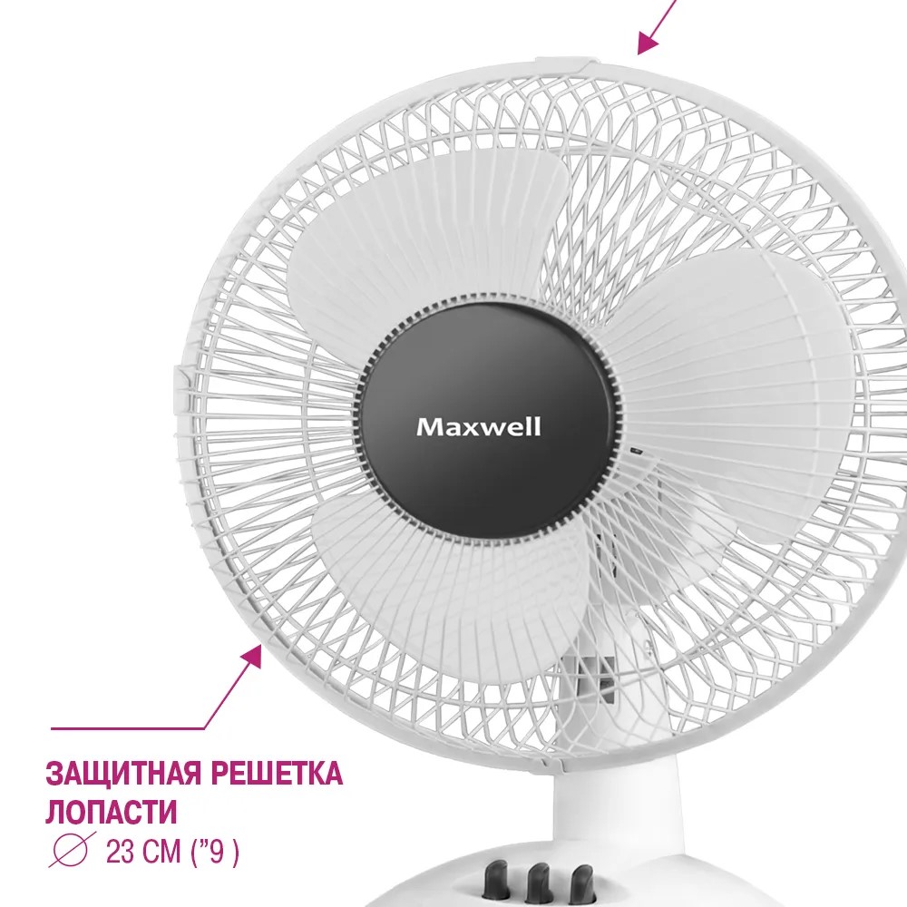 Вентилятор настольный MAXWELL MW-3547 W Защитная решетка