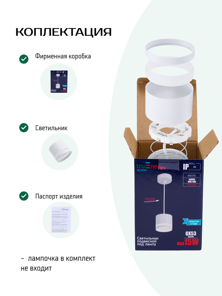 Подвесной светильник TruEnergy 21019 комплектация