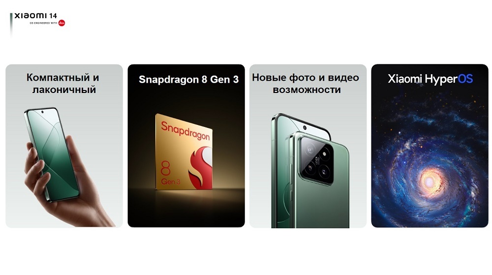 Xiaomi 14 12GB/512GB Black EU Компактный и лаконичный