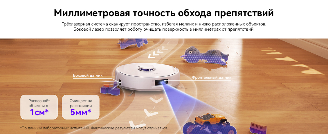 Миллиметровая точность обхода препятствий