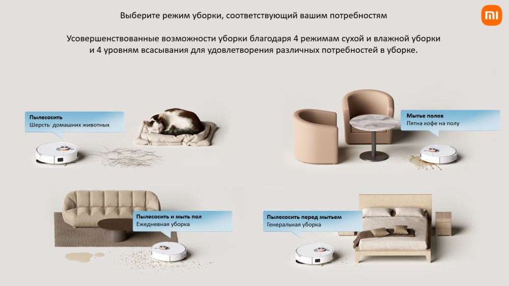 Xiaomi BHR8159EU Robot Vacuum S20+ (White) (B108GL) Сухая и влажная уборка