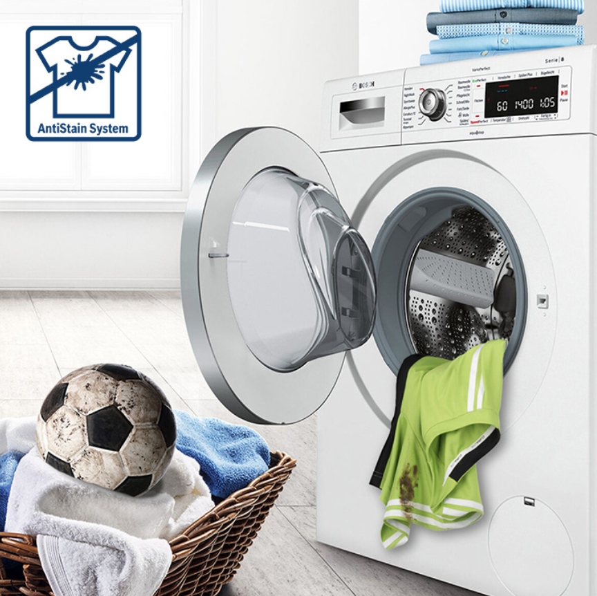 технология AntiStain бережно удаляет 4 типа самых стойких пятен