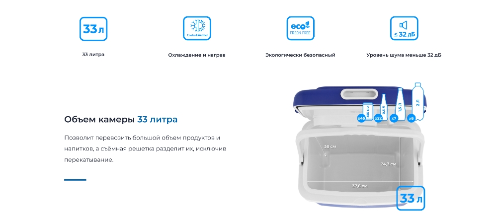 Объем 33 литра