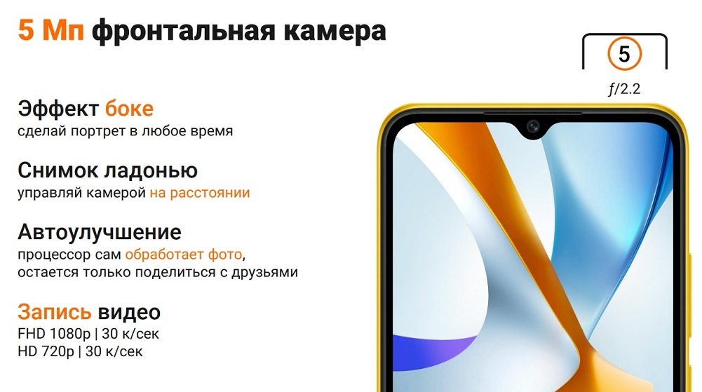 Фронтальная камера 5 Мп