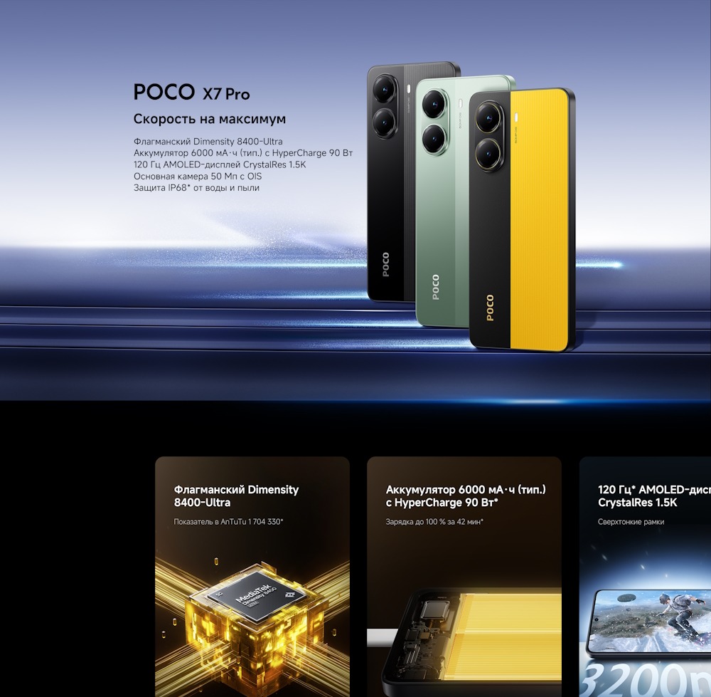 POCO X7 Pro Флагманский процессор