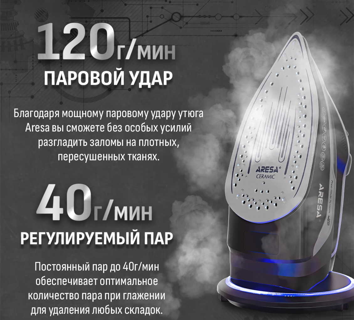 ARESA AR-3124 Паровой удар