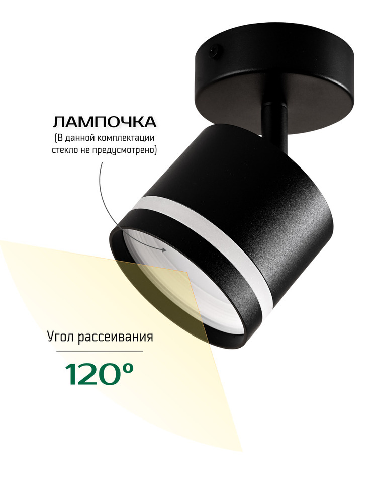 угол рассеивания 120