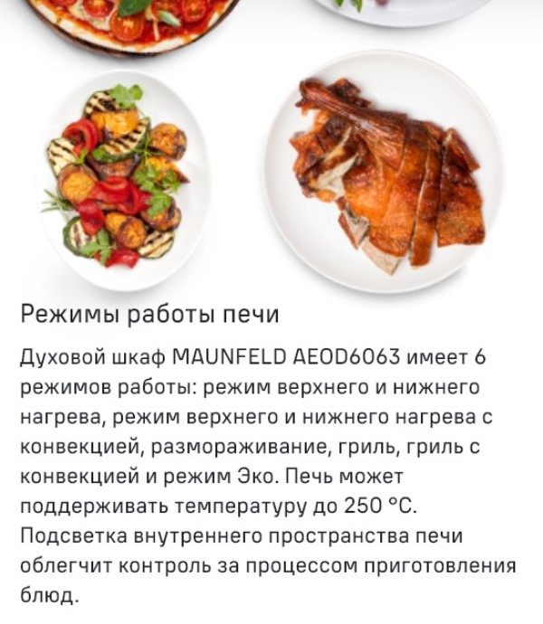 MAUNFELD AEOD6063G2 6 режимов работы