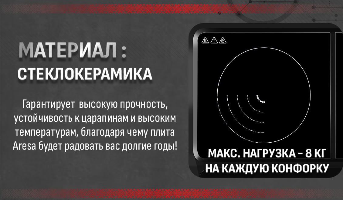 Aresa AR-4704 Стеклокерамика