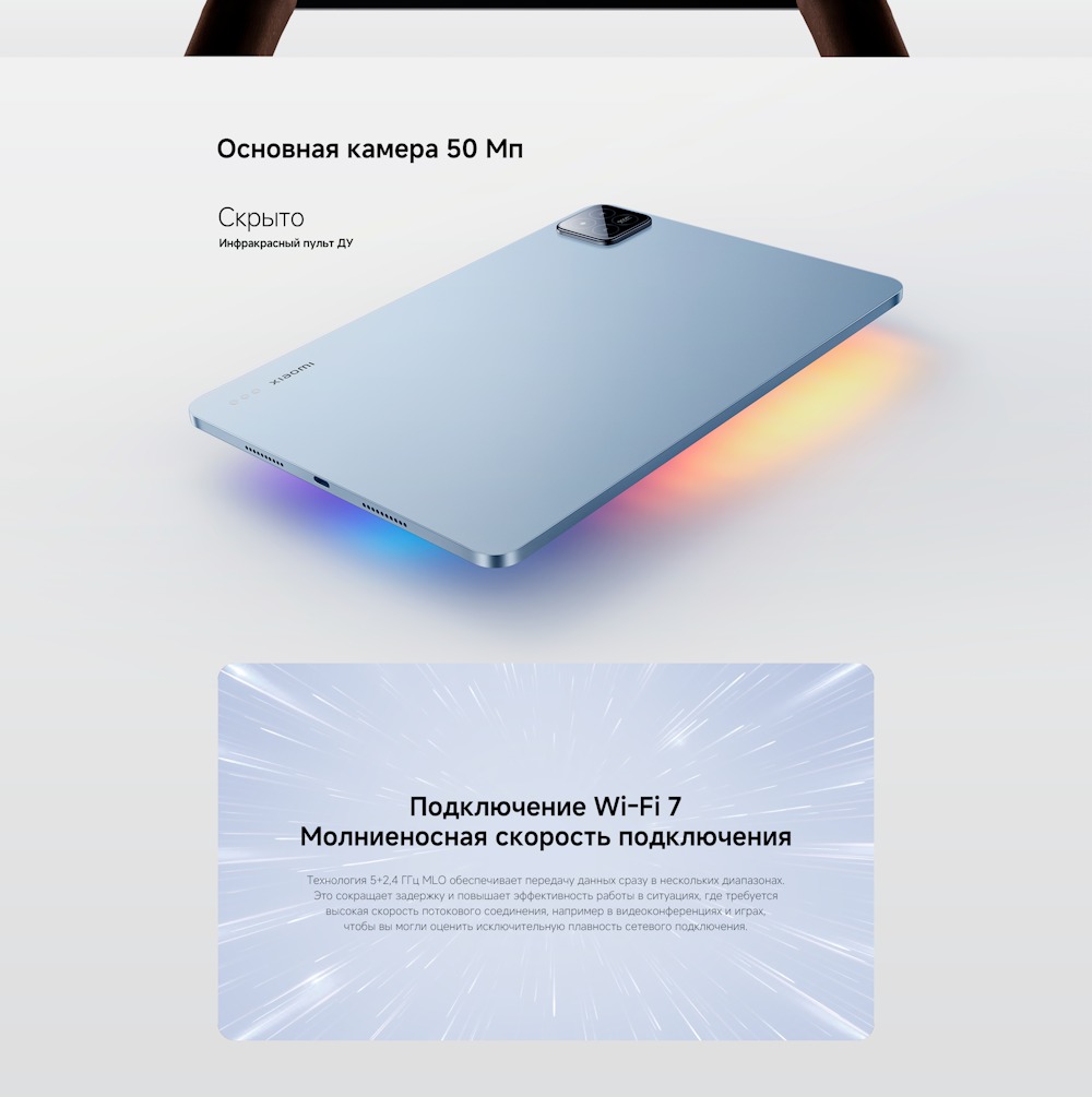 Xiaomi Pad 7 Pro Основная камера 50 Мп