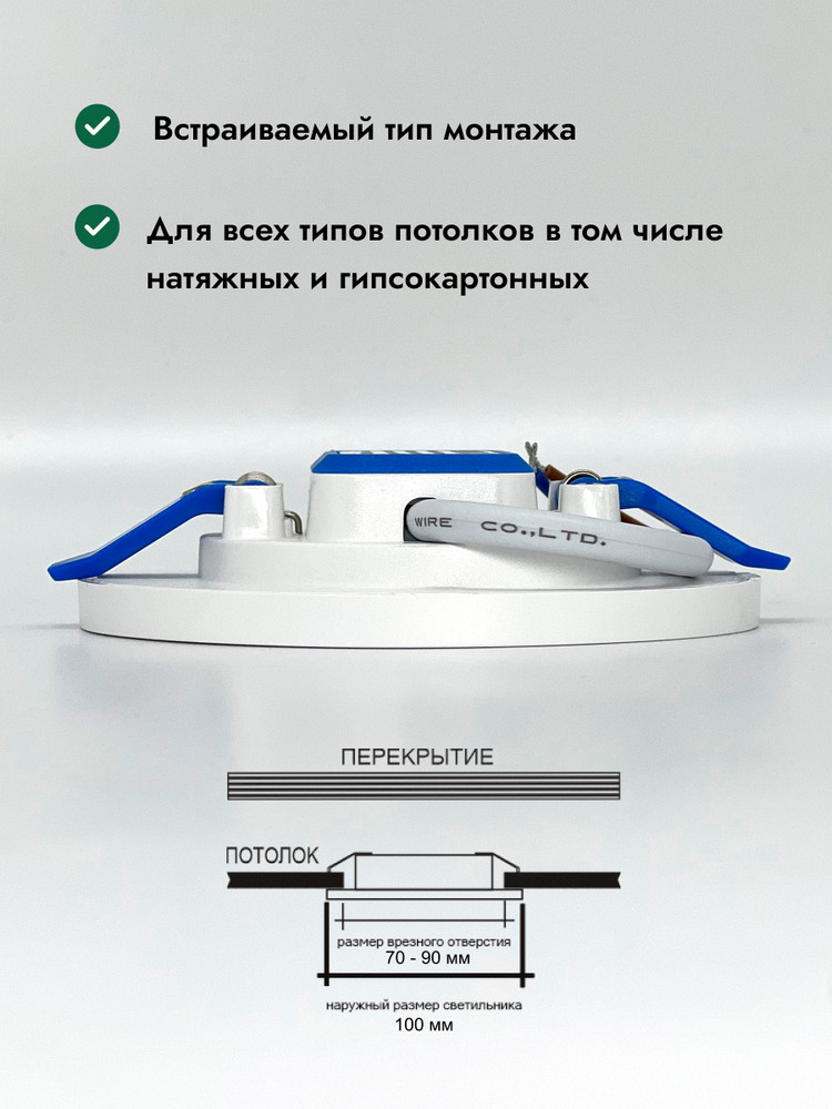 встраиваемый тип монтажа