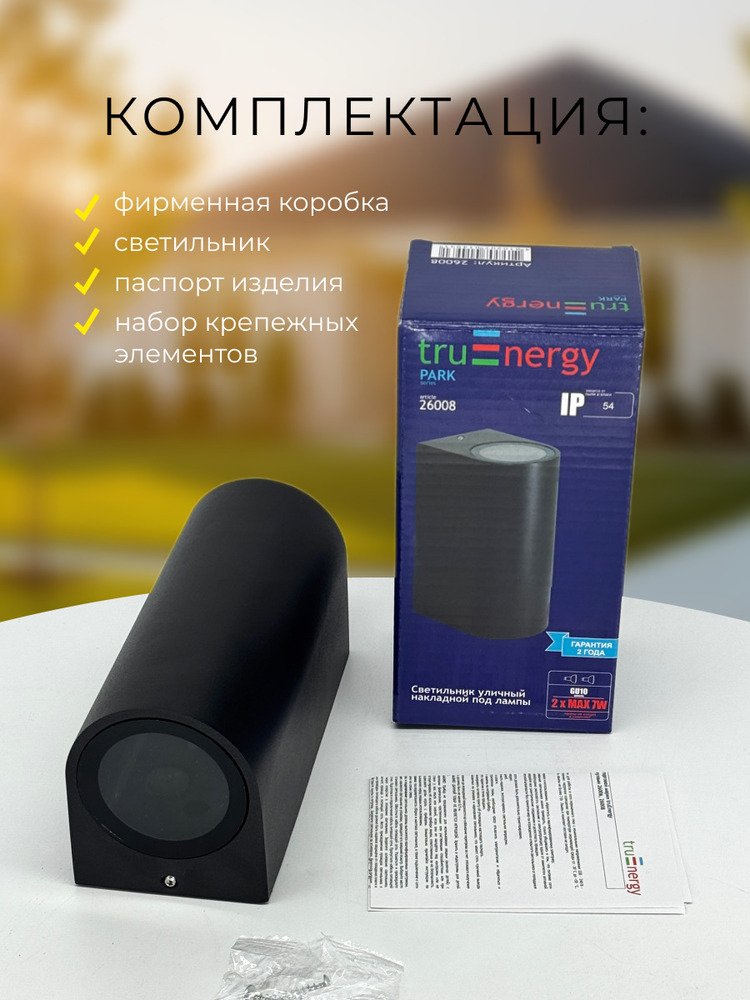 Фасадный светильник TruEnergy 26008 комплектация