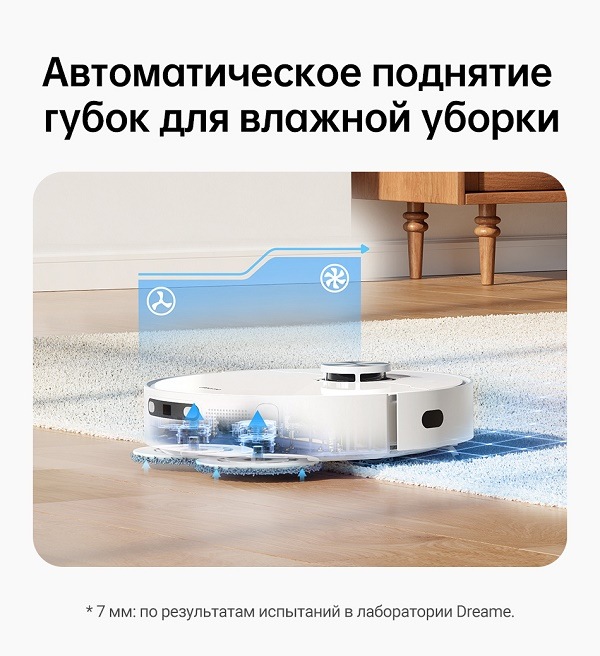 Автоматическое поднятие губок для влажной уборки