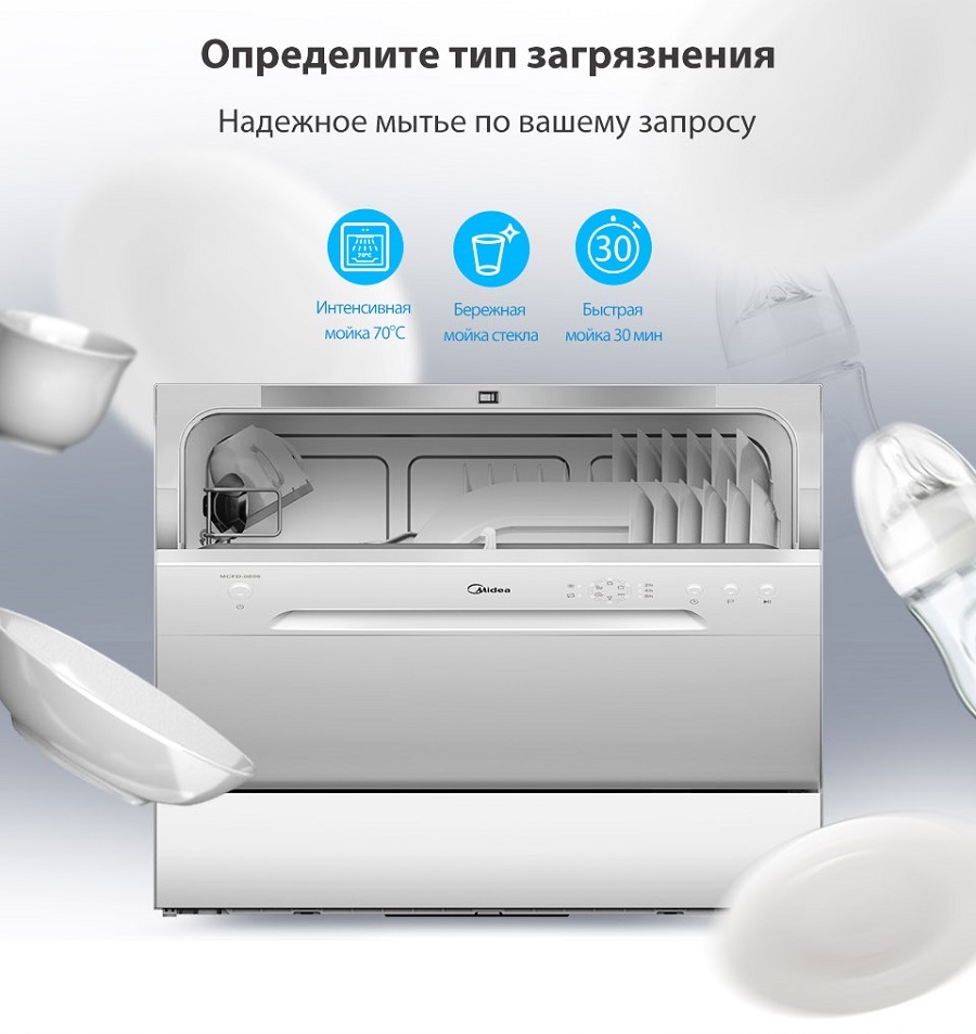 Midea MCFD-0606 Определите тип загрязнения
