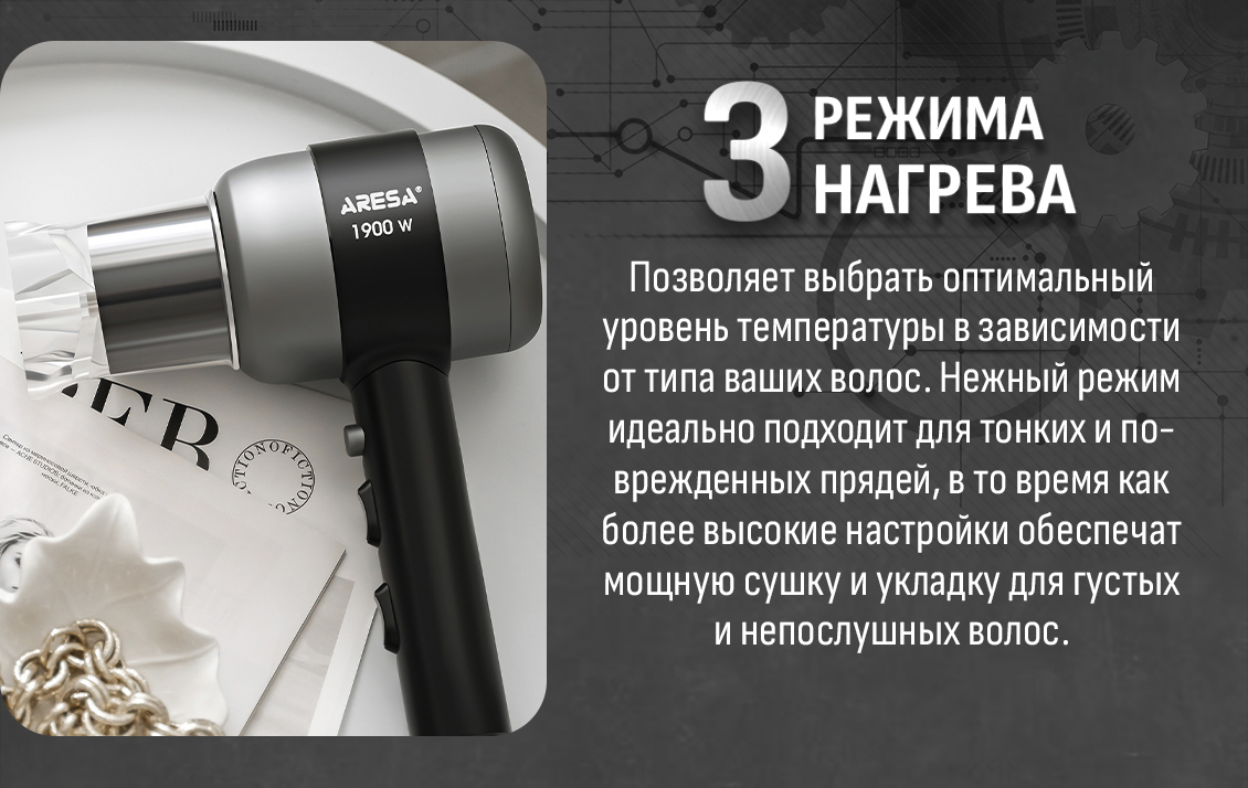 Aresa AR-3231 3 режима нагрева