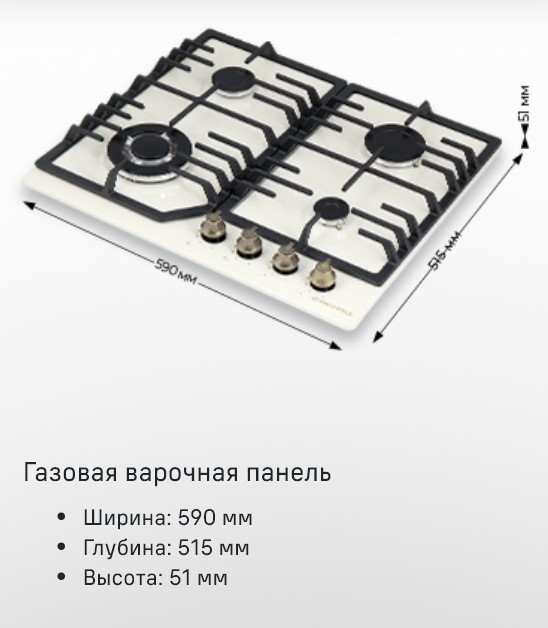 Газовая варочная панель