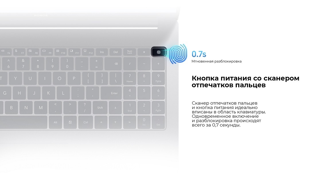 Кнопка питания со сканером отпечатков пальцев
