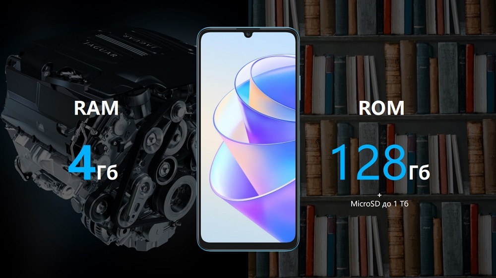 HONOR X7a Память телефона