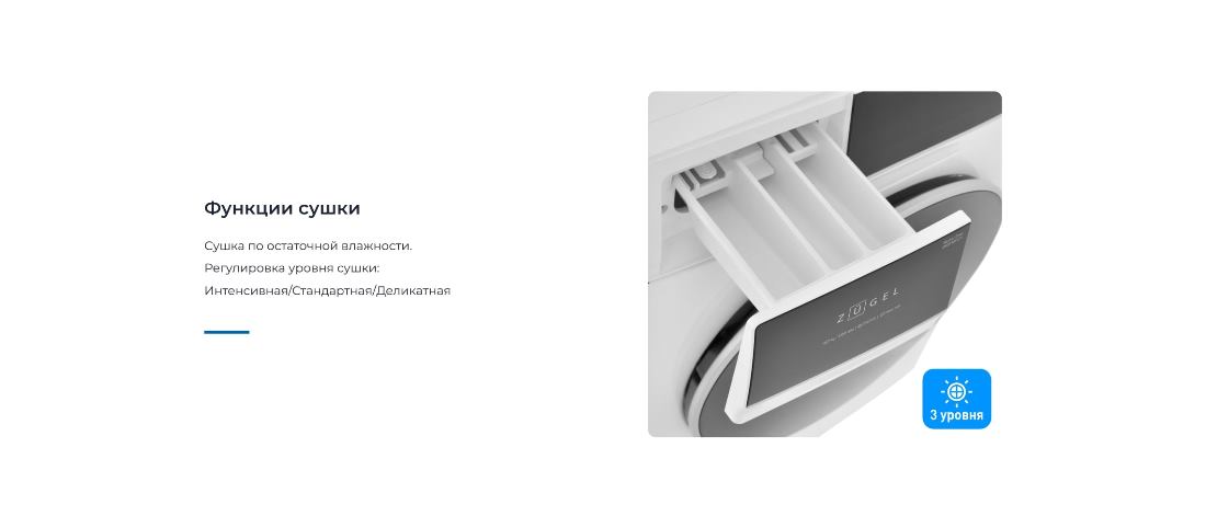 ZUGEL ZWDF107121I Функции сушки