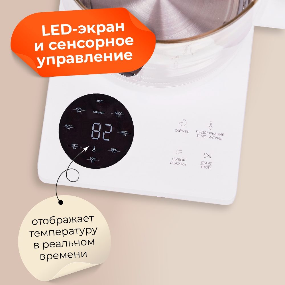 LED-экран и сенсорное управление
