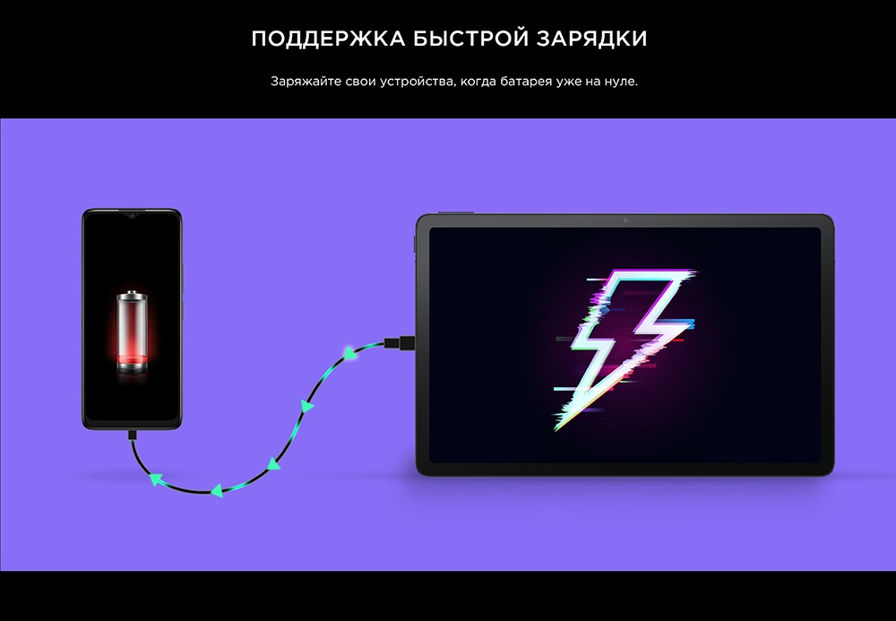 TCL NXTPAPER 11 9466X 4GB/128GB (темно-серый) + чехол  Поддержка быстрой зарядки