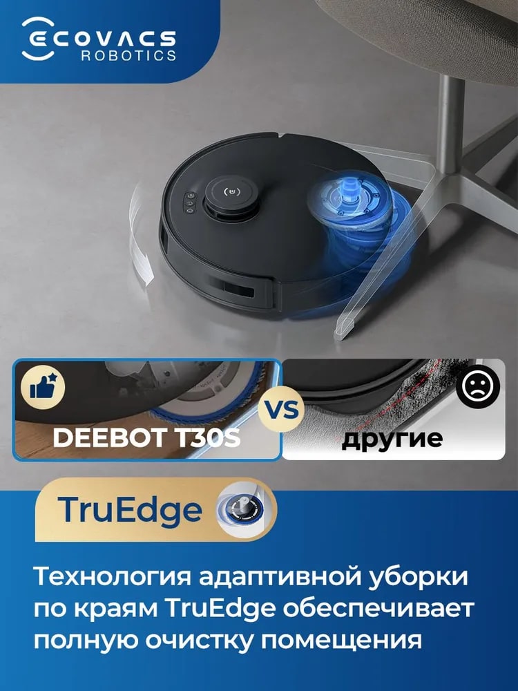 Ecovacs T30S COMBO DDX14 Адаптивная уборка