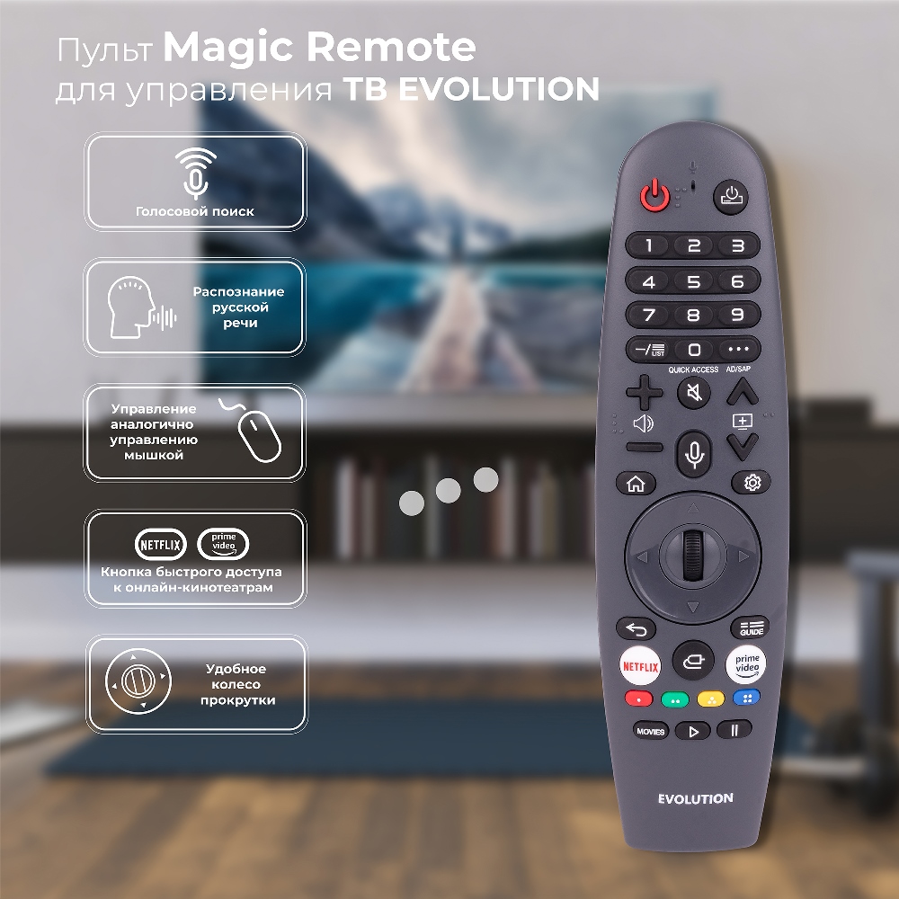 EVOLUTION WOSQ65MR1SBUHD Пульт дистанционного управления