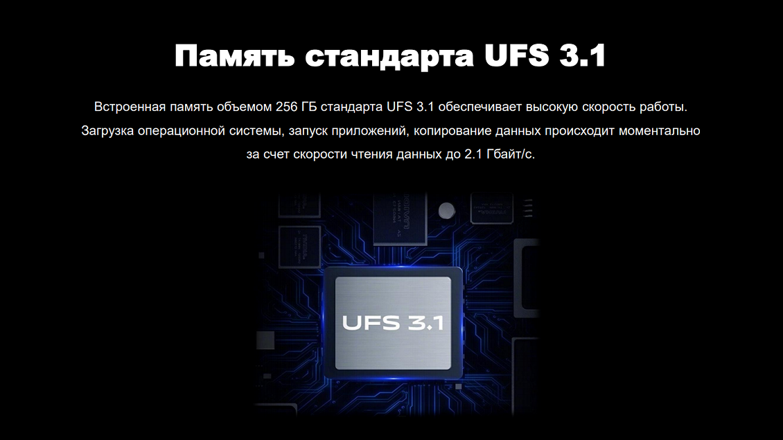 VIVO X60 Pro Память стандарта UFS 3.1