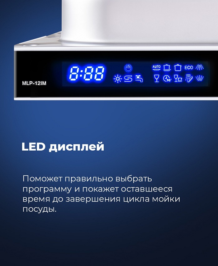 Посудомоечная машина MAUNFELD MLP-12IM LED дисплей