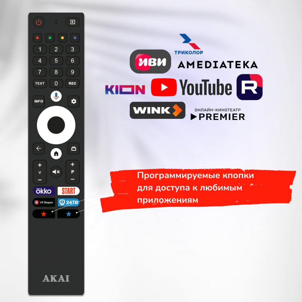 AKAI TA43BU500 Программируемые кнопки