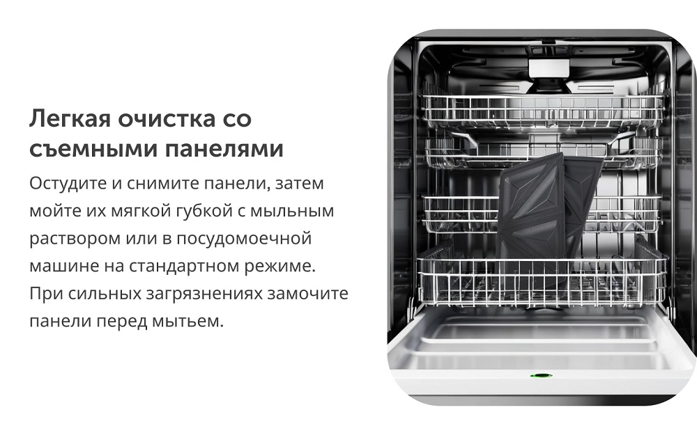 легкая очистка со съемными панелями