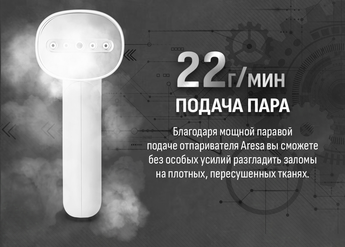 Отпариватель Aresa AR-2308 22 мин подача пара