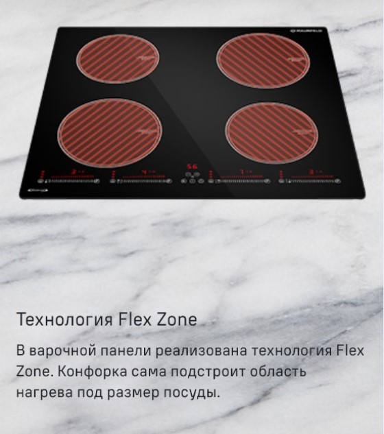 MAUNFELD CVI594SBK Inverter Технология FLEX ZONE