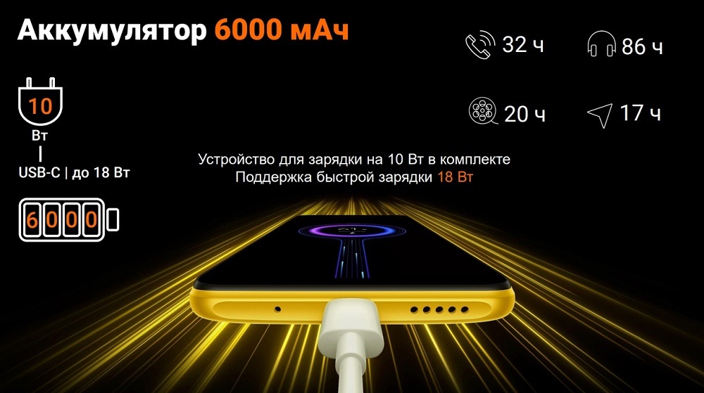 Аккумулятор 6000 мА*ч