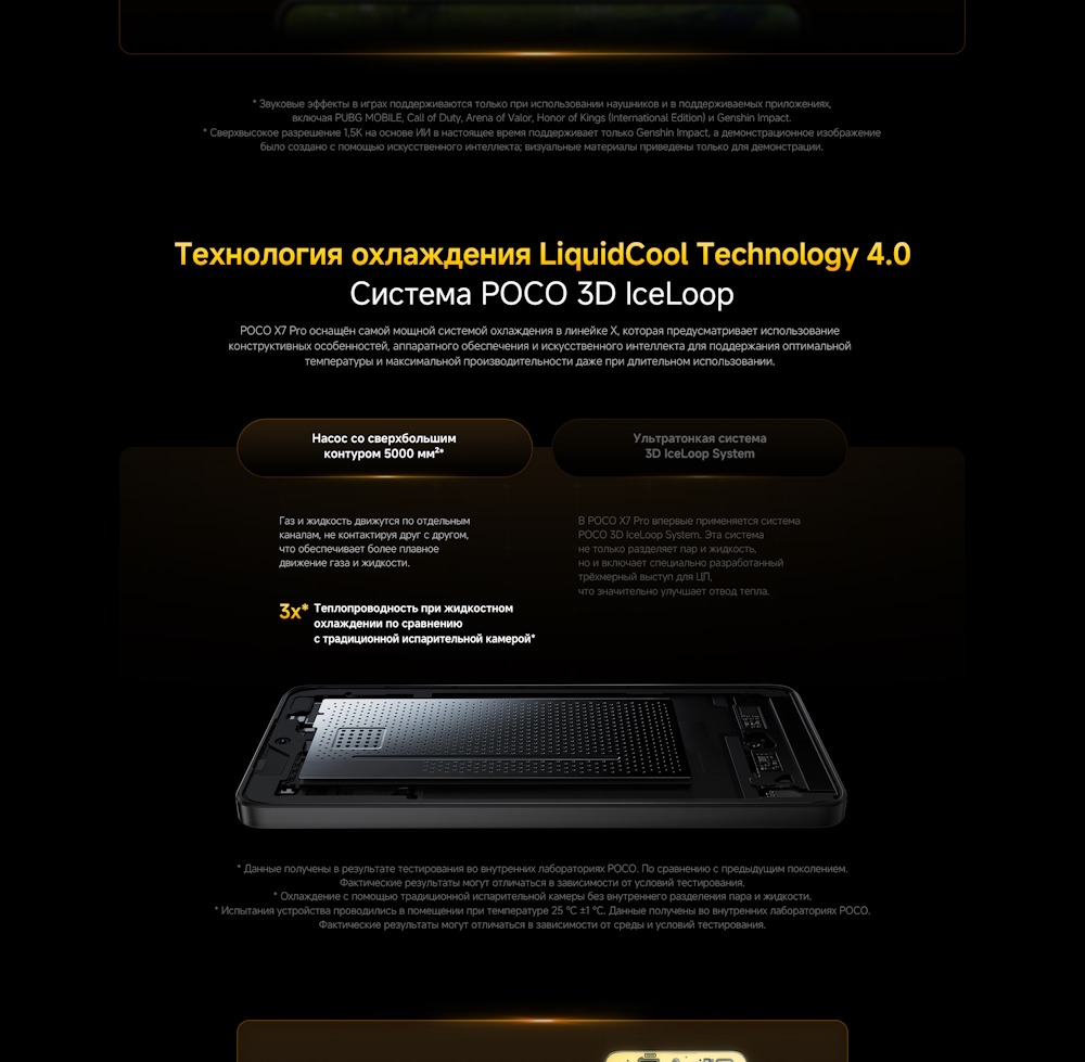 POCO X7 Pro Технология охлаждения