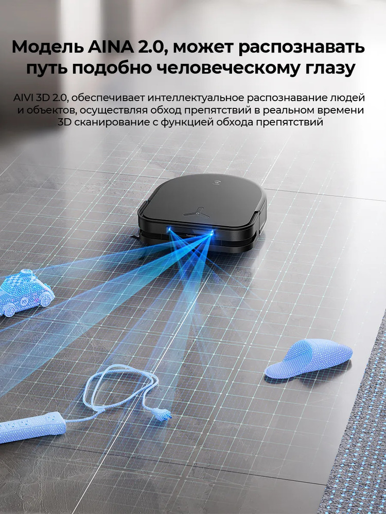 Робот-пылесос Ecovacs X5 PRO интеллектуальное распознавание