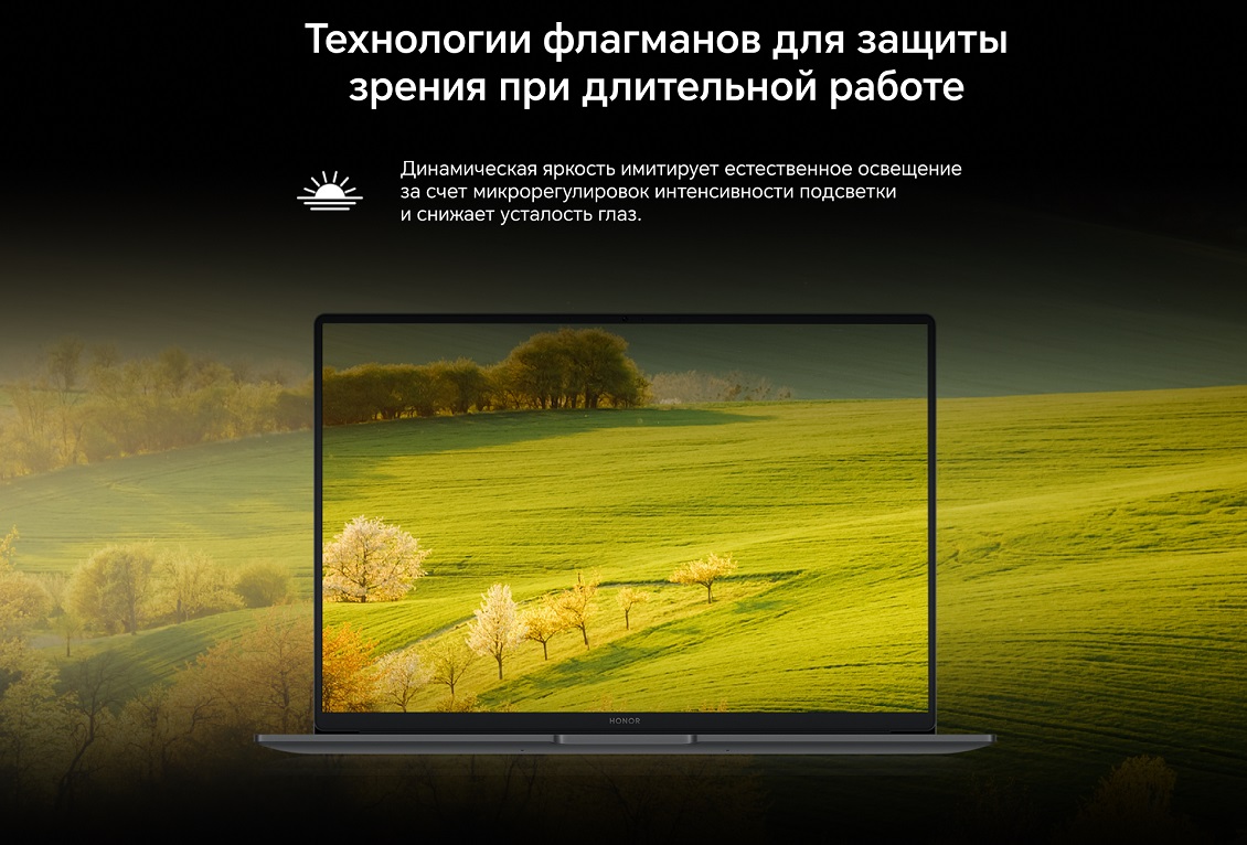 HONOR MagicBook X14 2025 Технологии флагманов для защиты зрения при длительной работе
