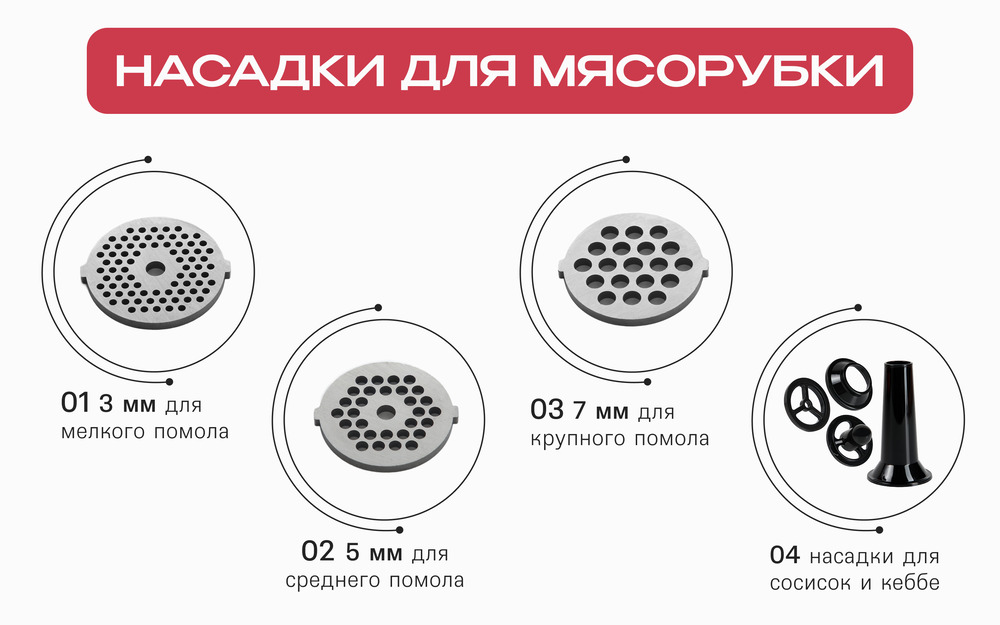 насадки для мясорубки