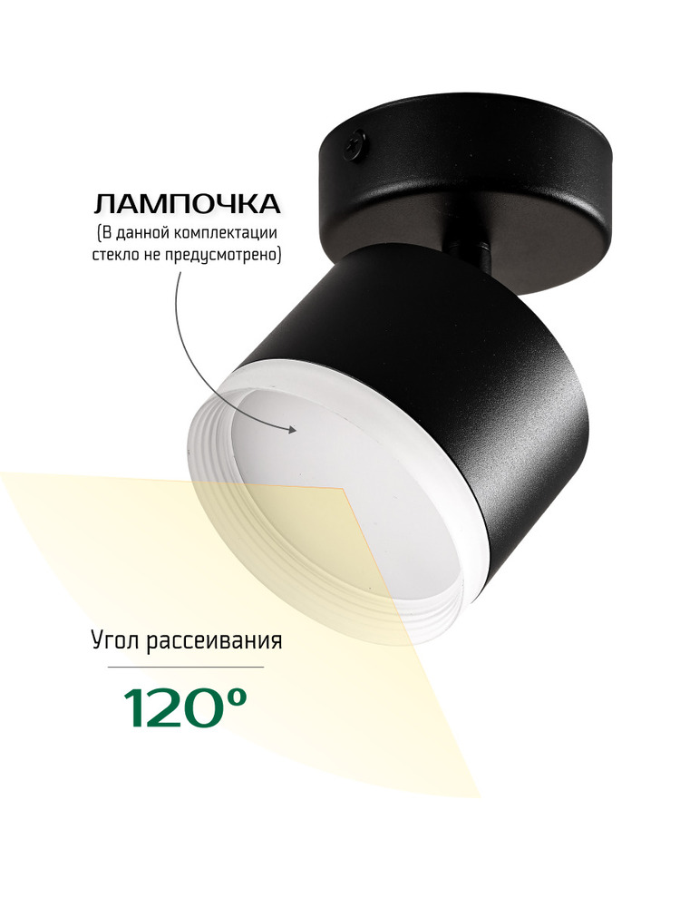 угол рассеивания 120