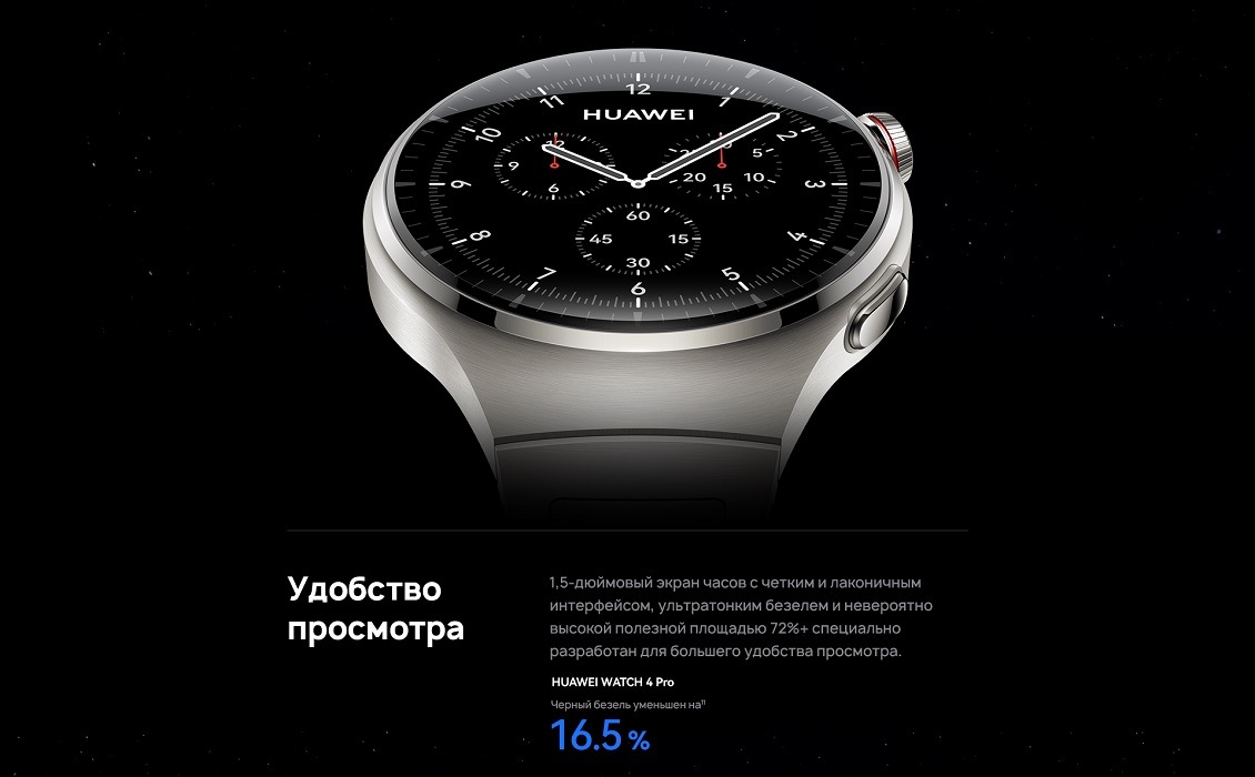 HUAWEI Watch 4 Pro Удобство просмотра
