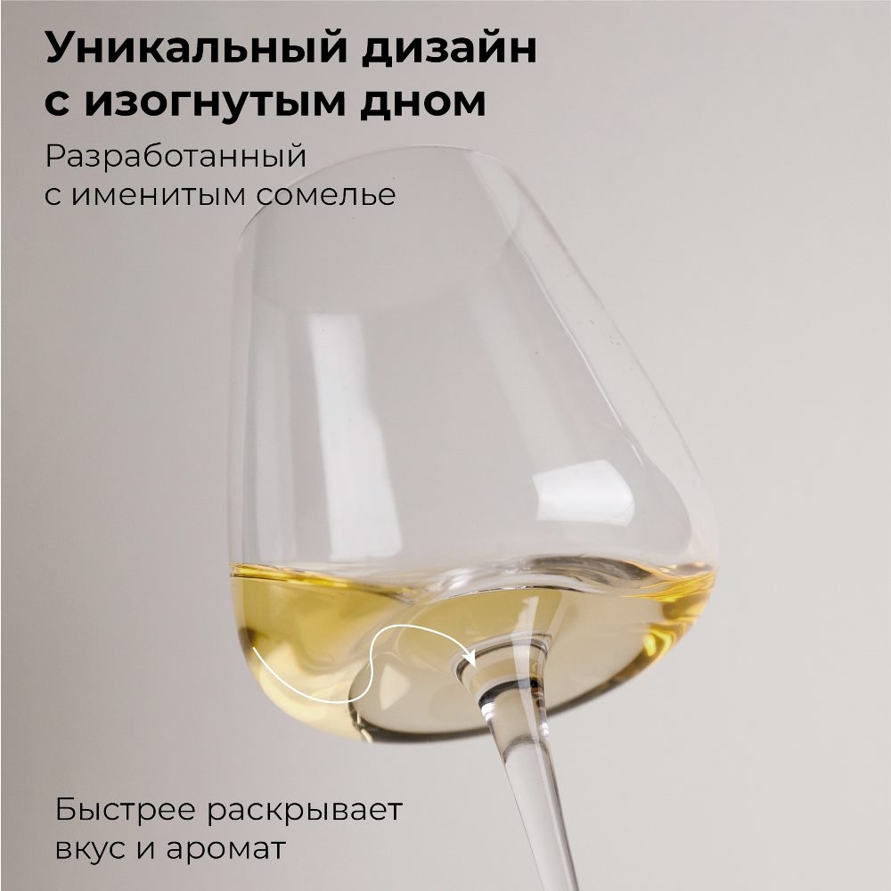 Makkua MW600 Wine series Crystal Elegance White Уникальный дизайн с изогнутым дном