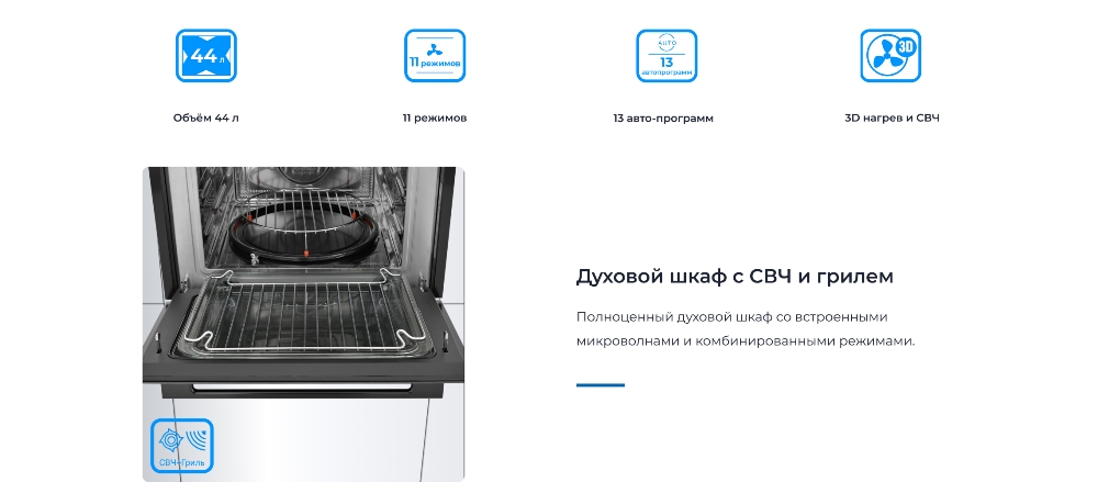 ZUGEL ZOE610B Шкаф с СВЧ и грилем