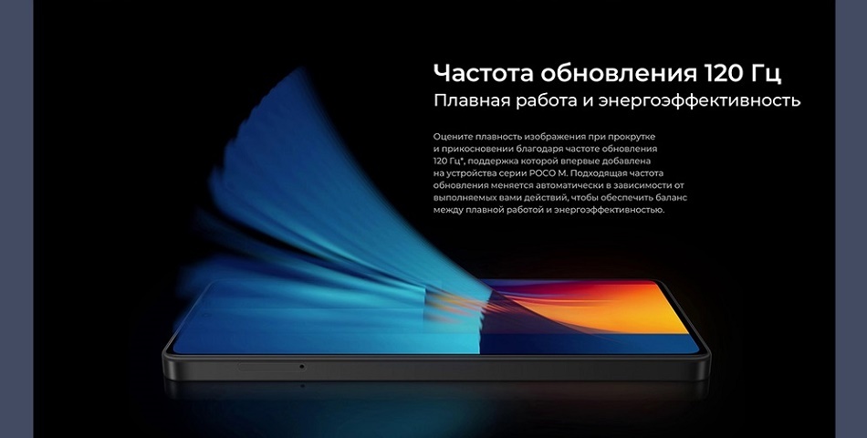 POCO M6 Pro Частота обновления 120 Гц