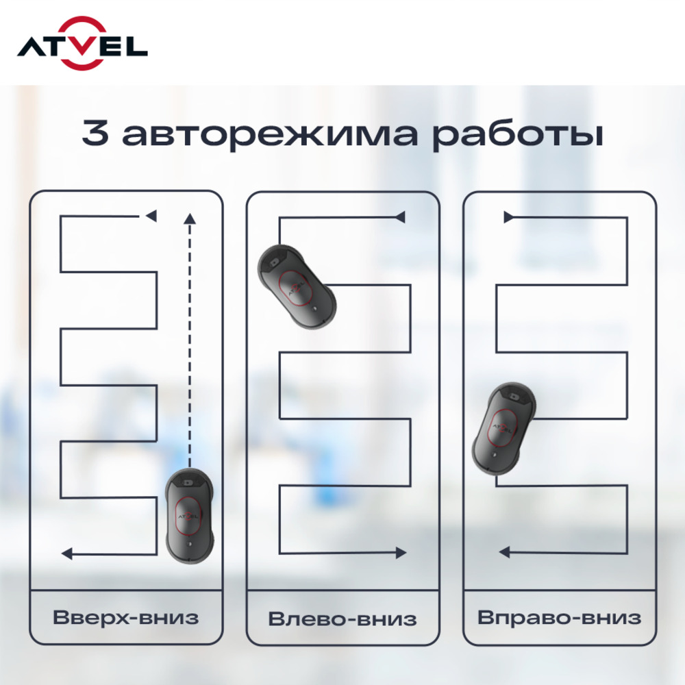 Робот мойщик окон Atvel Zorro Z6 Spray plus 3 режима работы